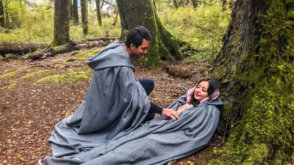 private-half-glenorchy-hero Couple dressed in Lord of the Rings costumes re-enacting a battle scene